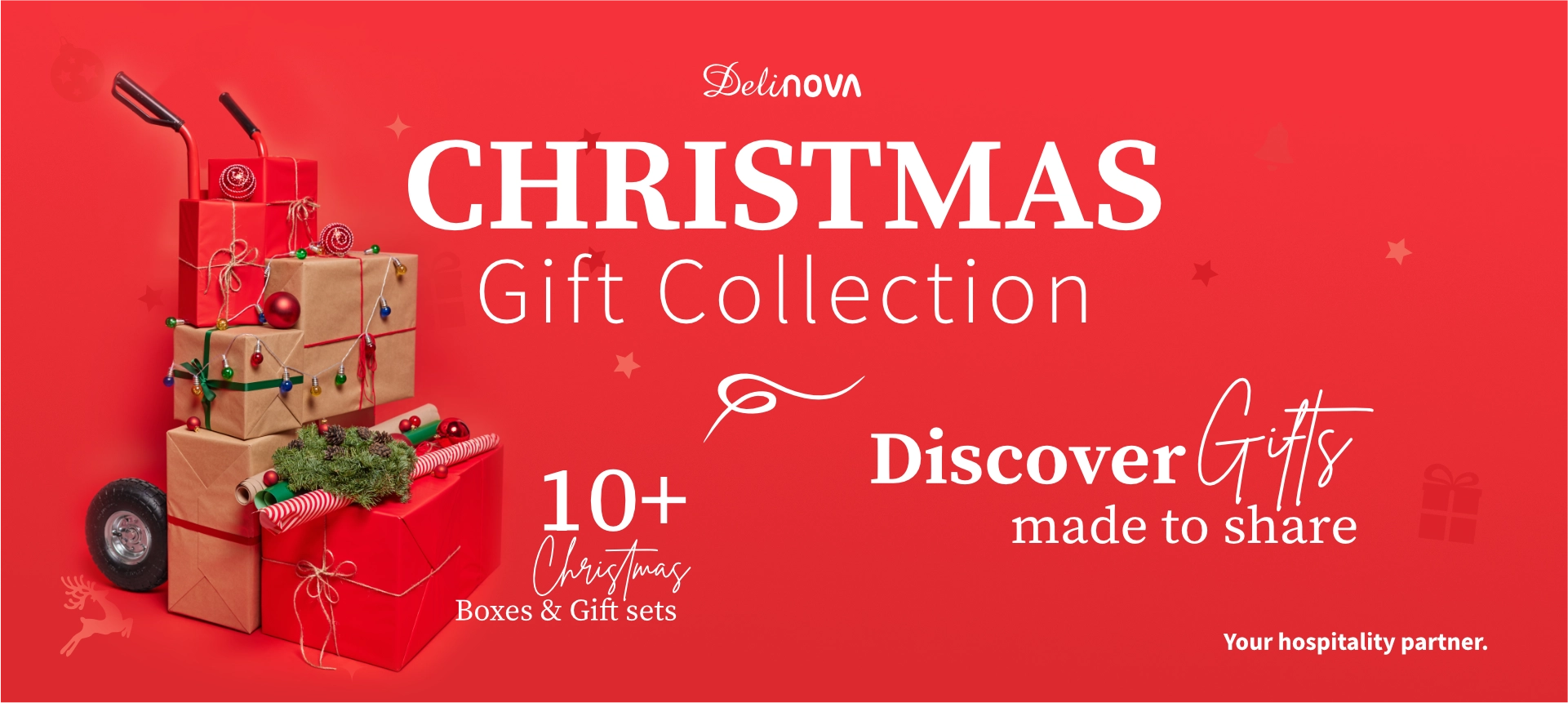 DeliNova Christmas gift boxes — contact sales to order for the festive season