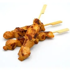 Chicken thigh satay skewers
